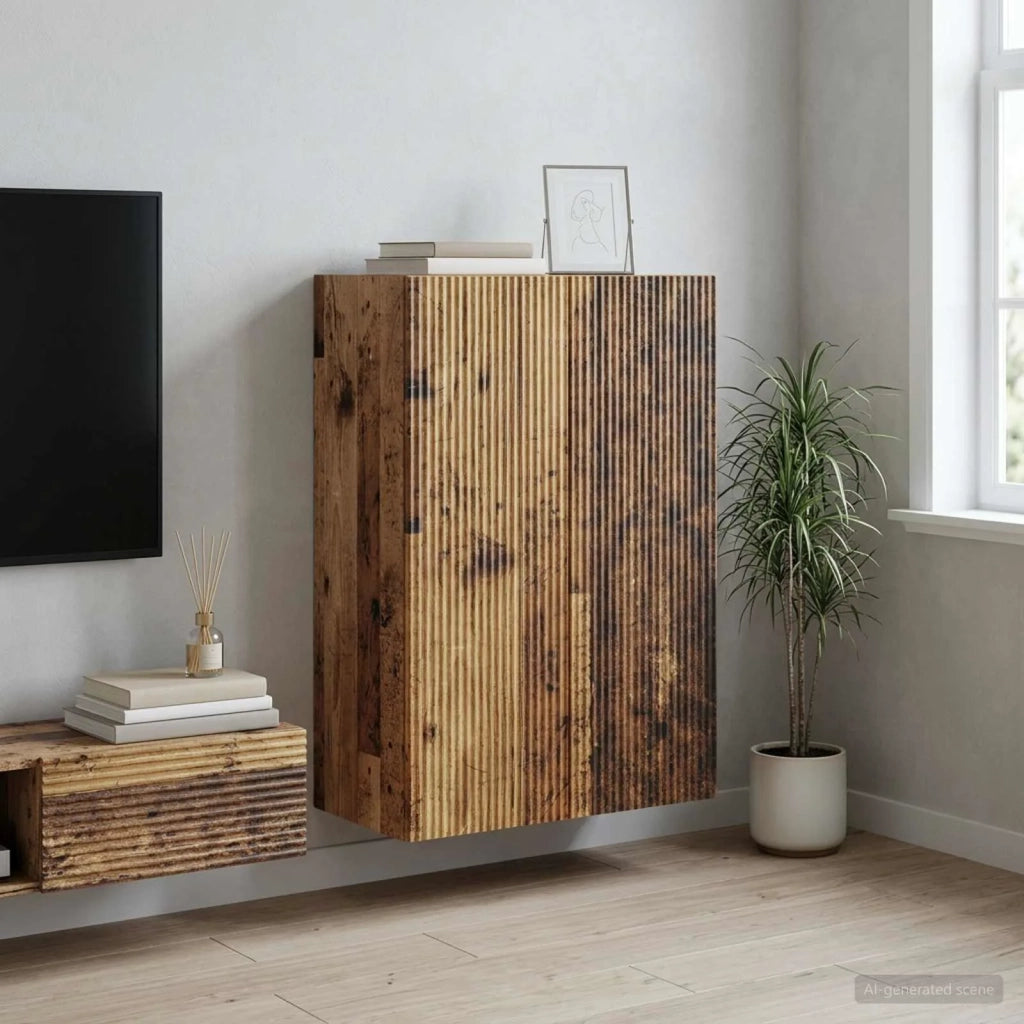 Mobiletto a muro Legno antico 66 x 34,5 x 90 cm 898403