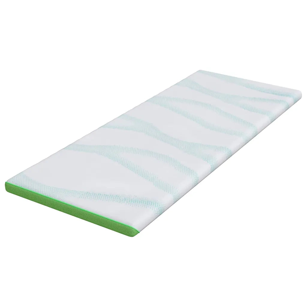 Topper per materasso Bianco e Verde 80 x 200 cm CFW2566167