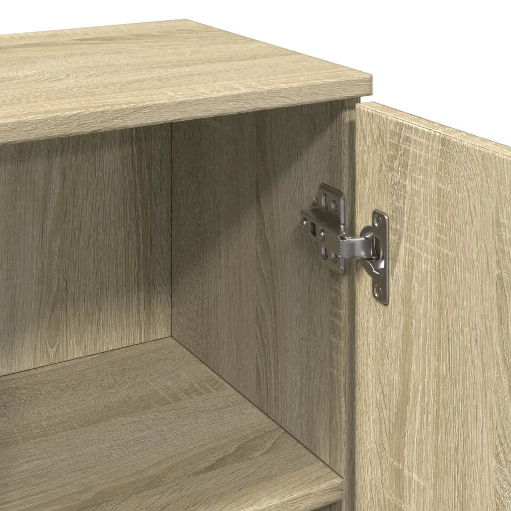 vidaXL Armadietto da Bagno Rovere Sonoma 30x30x190cm Legno Multistrato