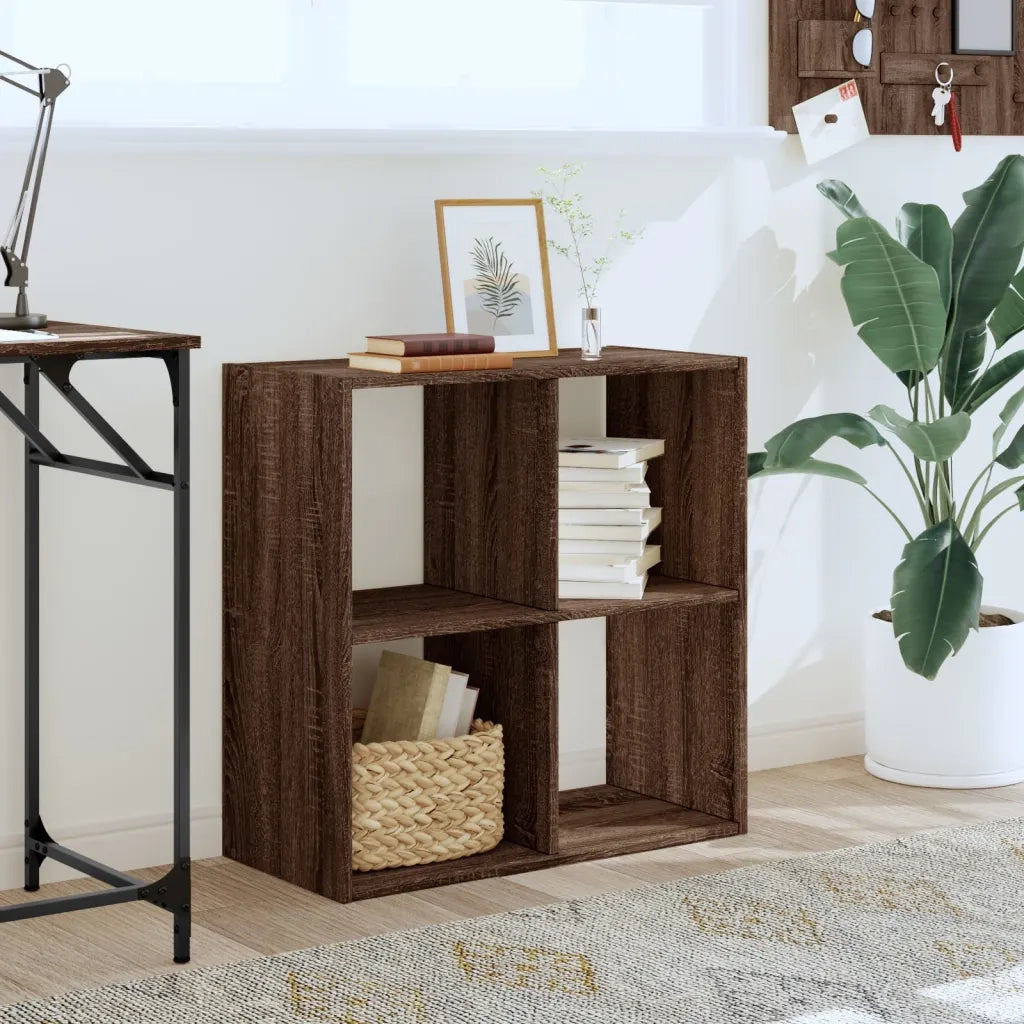 Libreria Rovere Marrone 68,5x32x68,5 cm in Legno Multistrato 852831