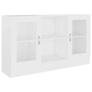 Vetrina moderna e pratica 120 x 30,5 x 70 cm linee pulite legno composito bianco 02_0047764