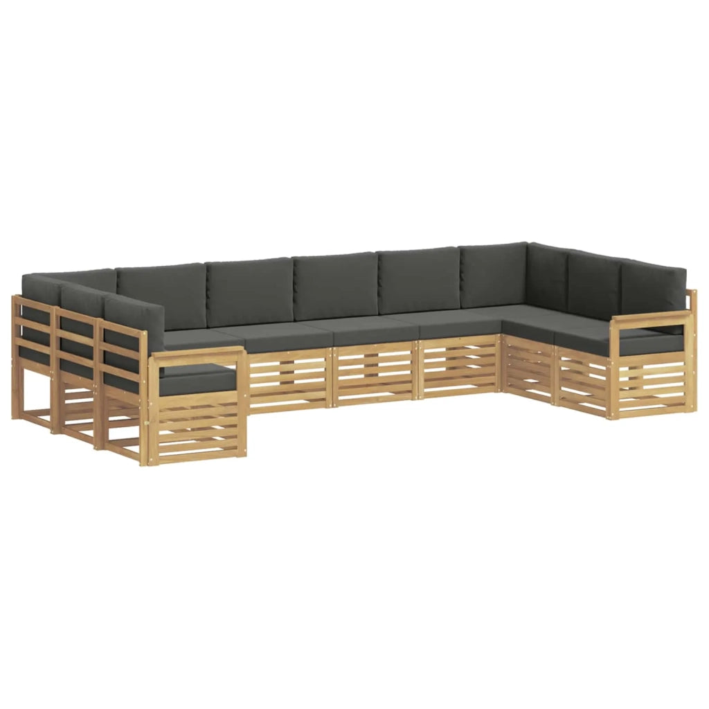 Set di divani da esterno 7 pcs Bianco e Antracite