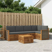 Set divano sezionale con cuscino 5 pcs Naturale e Antracite 3384378
