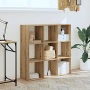 Libreria-Scaffale per Libri-Mobile di Stoccaggio Rovere Artigianale 102x32x102 cm in Legno Multistrato