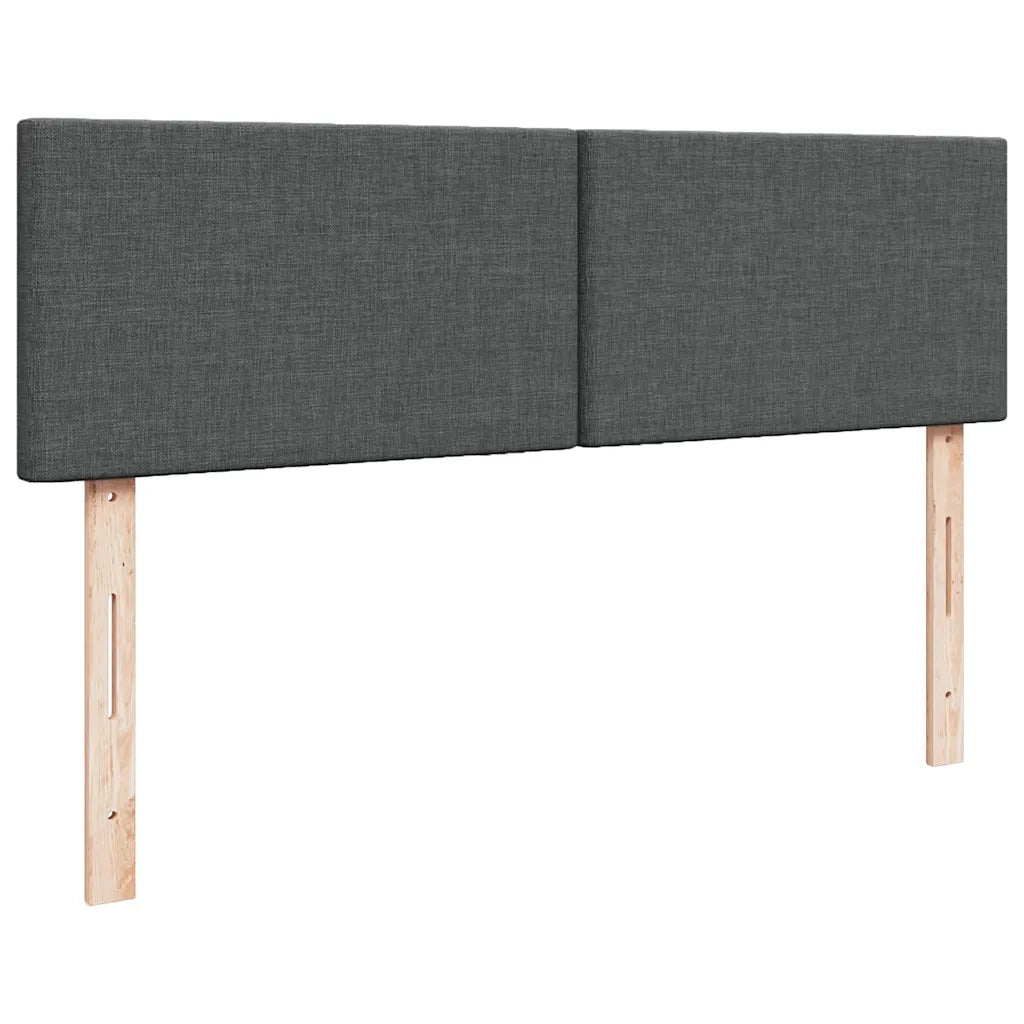 Pouf Letto con Materasso Grigio Scuro 140x200 cm in Tessuto 3311381