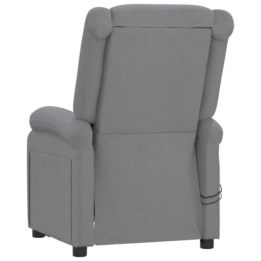 Poltrona Elettrica Massaggiante Grigio Chiaro in Tessuto cod mxl 54074