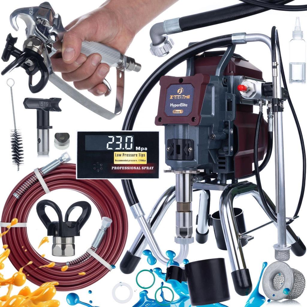 Agitatore di Vernice Zenthril Blaze Y – 1200W, 25MPa, 1,8 L/min | Motore Brushless, Regolazione Elettronica