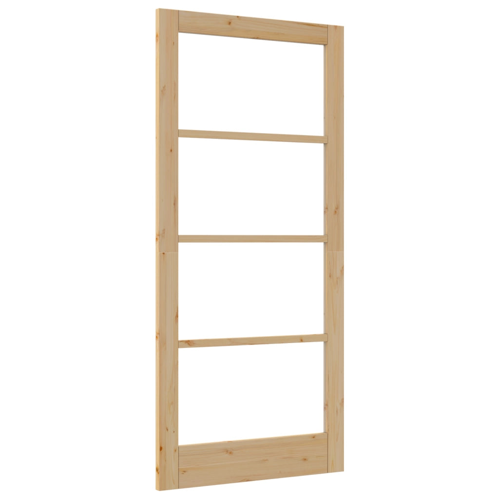 porta interna con vetro "ORKDAL" 93x202x4 cm in legno massello di pino