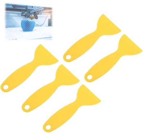 Set di spatole flessibili - 5 pezzi - Rimossorespolvere - Rimossorespolvere a bulbo - Strumento per l'installazione dei sticker - Accessorio per stampante 3D