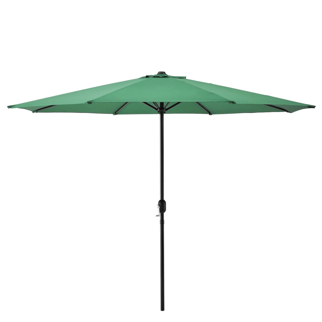 Ombrellone da giardino in poliestere e acciaio resistente ai raggi UV e impermeabile 300 cm verde 03_0005911