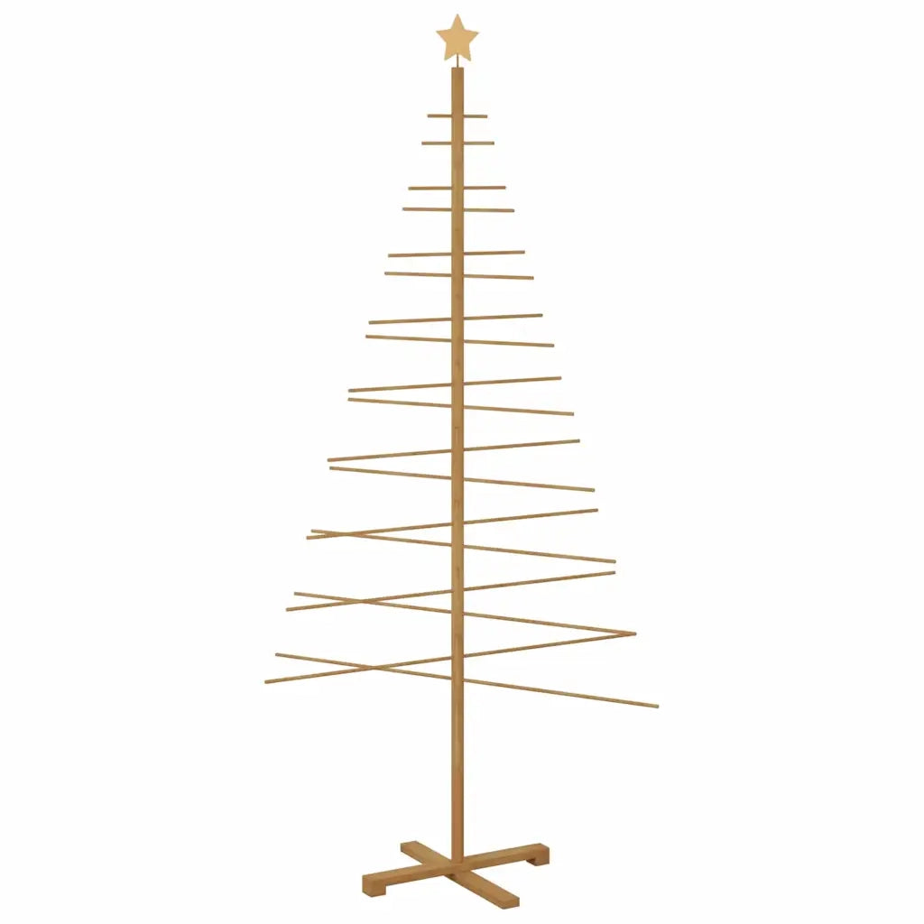 Albero di Natale in legno con supporto Marrone 210 cm Bambù