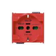 16210.R Presa 2P+T 16A Universale Rosso Idea