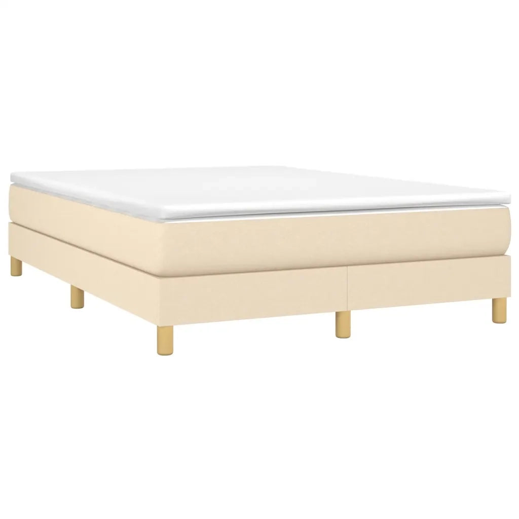 Struttura Letto a Rete a Molle Crema 140x190 cm in Tessuto 3120611