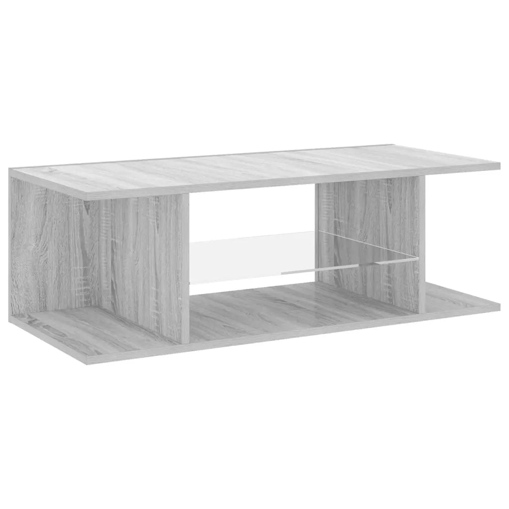 Mobile Porta TV con Luci LED Grigio Sonoma 90x39x30 cm 822666