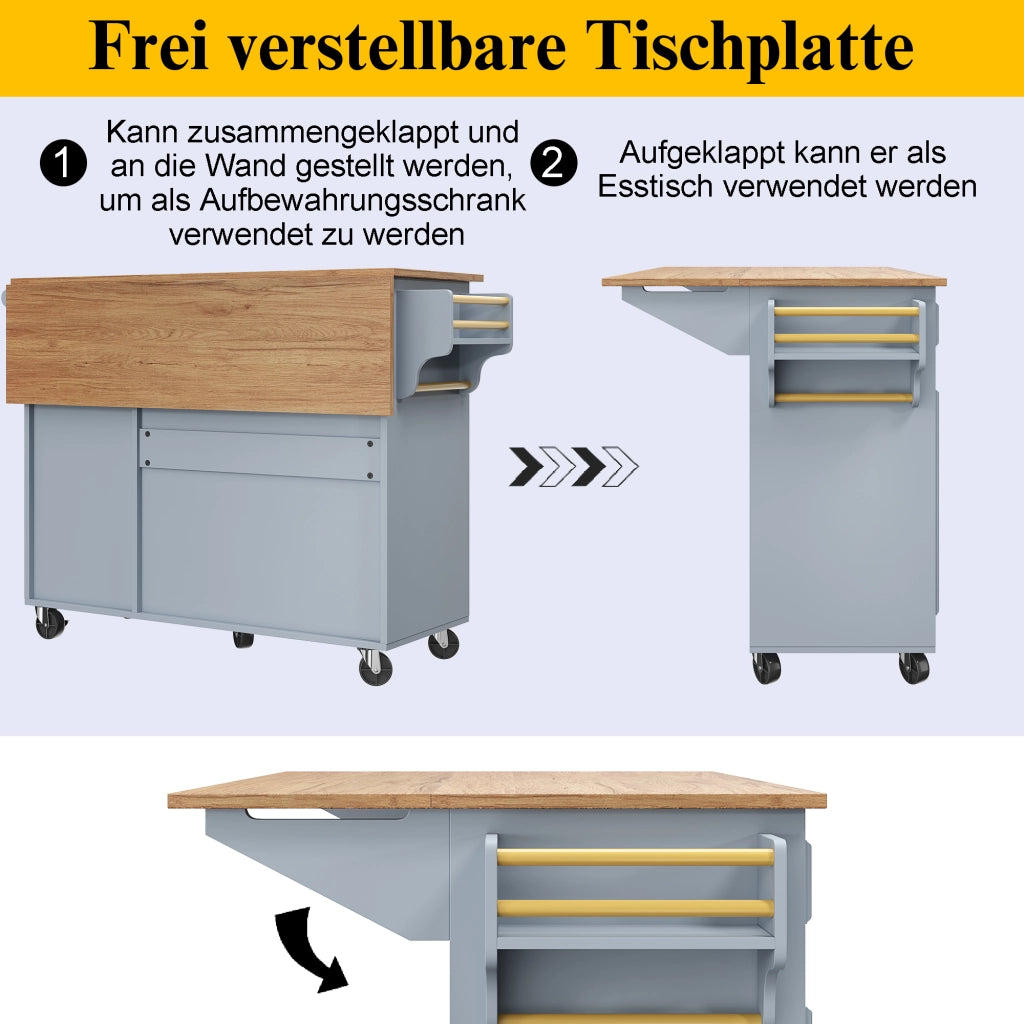 ISOLA DA CUCINA 110x75x92 cm MDF Blu baby