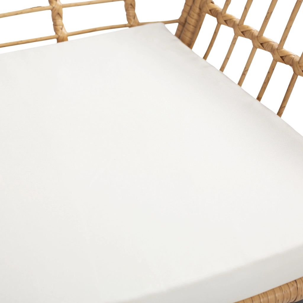 Set di mobili da giardino TIGA in resina intrecciata 4 posti - cuscini crema