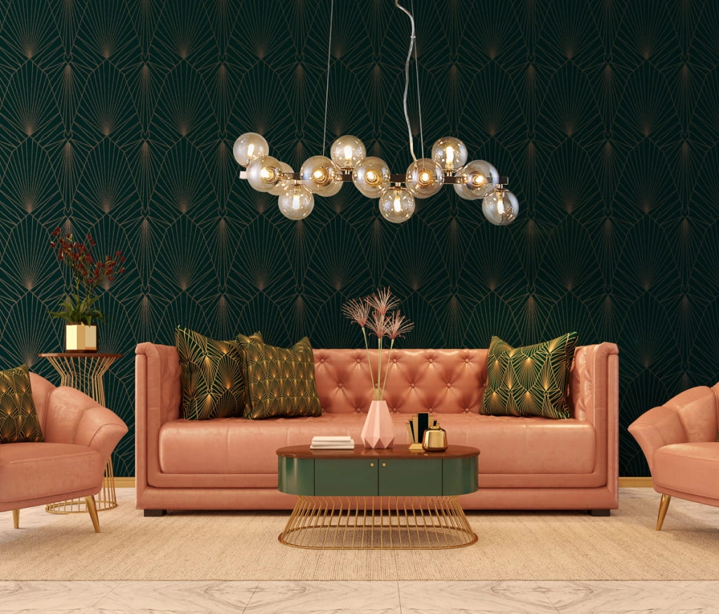 Italux Marbelio lampadario moderno oro/cognac 16 luci G9