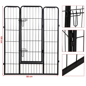 Gabbia box box per cani cuccioli animali domestici 163 x 163 nero 3712023