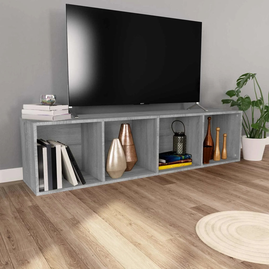 Libreria/Mobile TV Grigio Sonoma 36x30x143 cm Legno Multistrato 815247