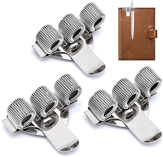 Pacchetto con 3 clip per penne, clip per penne metallica, clip per grembiule, clip per infermiere, clip per penne, clipboard per laptop da ufficio
