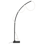 STRING Piantana LED da Terra 50W 3000K Colore Nero Opaco - Design Moderno a 360 Gradi per Interni - Lampada in Metallo e Silicone - Rossini