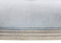 Panca Margi in Velluto Grigio 125x45x48 h cm in Legno Grigio