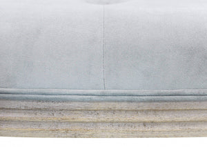 Panca Margi in Velluto Grigio 125x45x48 h cm in Legno Grigio