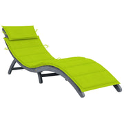 Lettino prendisole sedia a sdraio lettino prendisole letto da giardino mobili da esterno per patio con cuscino grigio legno massello di acacia 02_0012466
