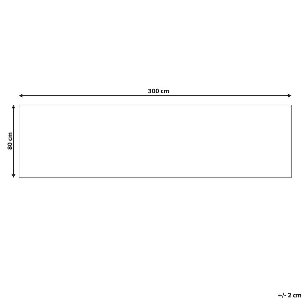 Tappeto Beige e Marrone 80 x 300 cm Orientale Soggiorno Camera da Letto