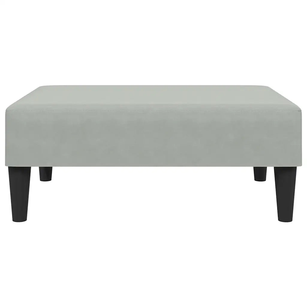 Divano Letto a 2 Posti con Poggiapiedi-Sofa Letto 2 Posti-Daybed Grigio Chiaro in Velluto 709834
