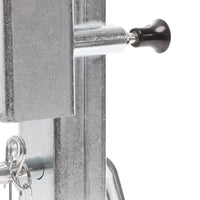 Set 2 piedi stabilizzatori per rimorchi roulotte 350mm, orientabili max 1300kg