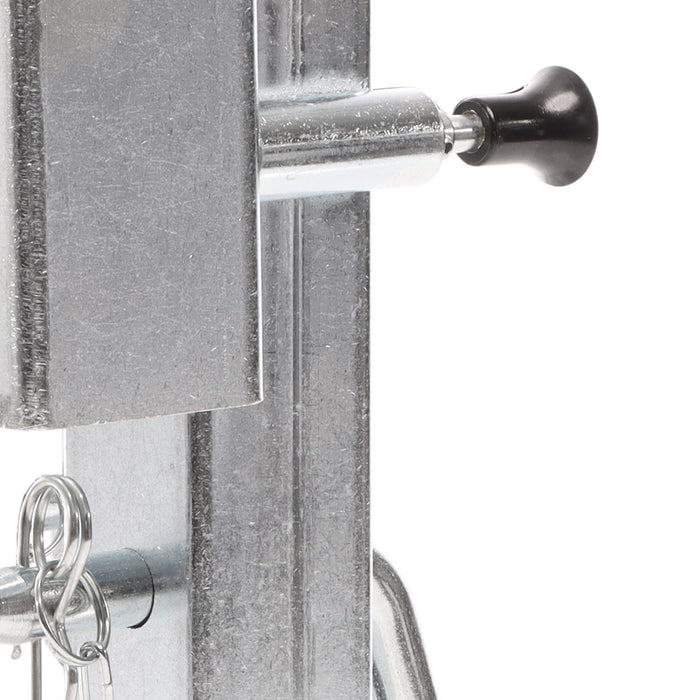 Set 2 piedi stabilizzatori per rimorchi roulotte 350mm, orientabili max 1300kg