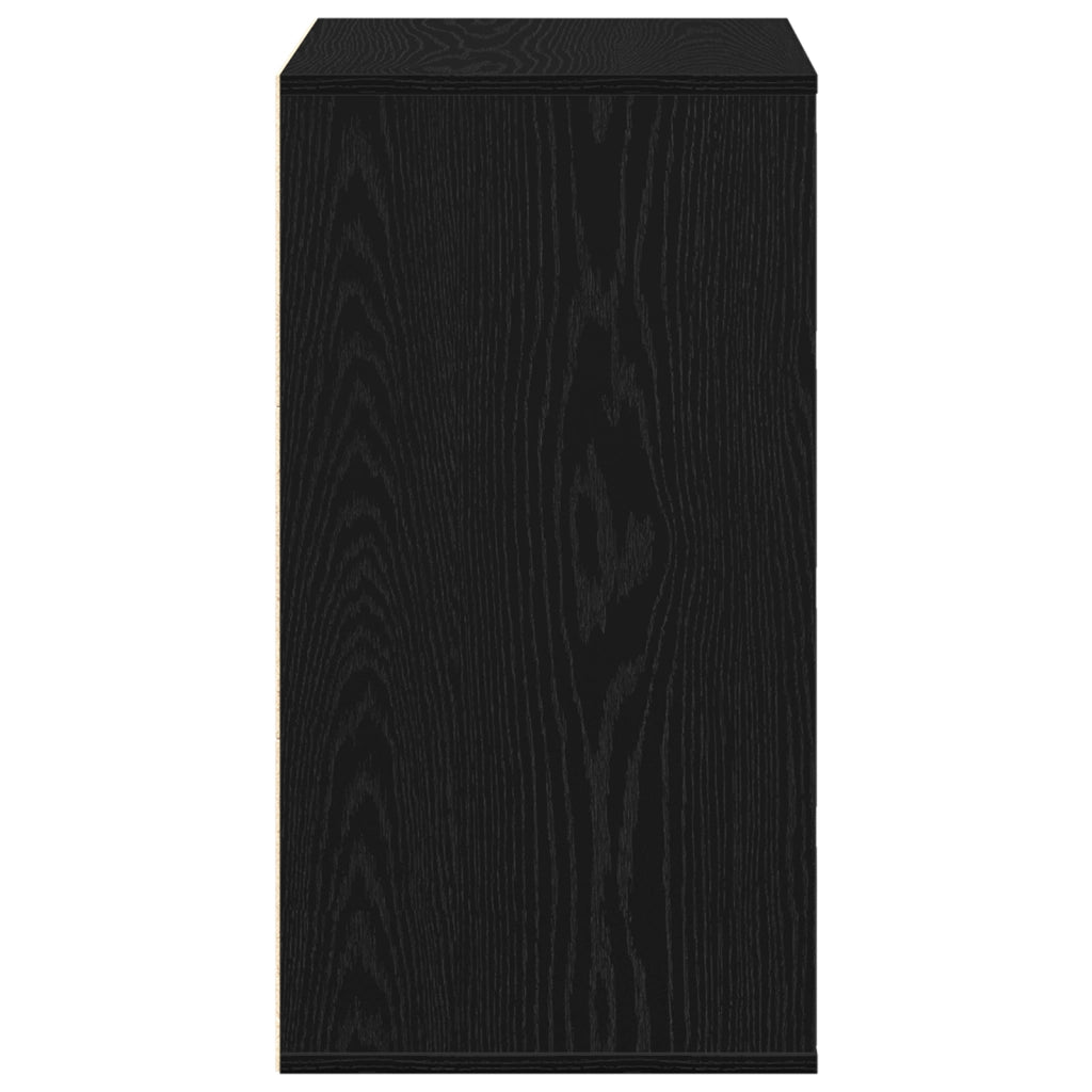 Cassettiera  Nero Rovere 60x41x76 cm Legno ingegnerizzato