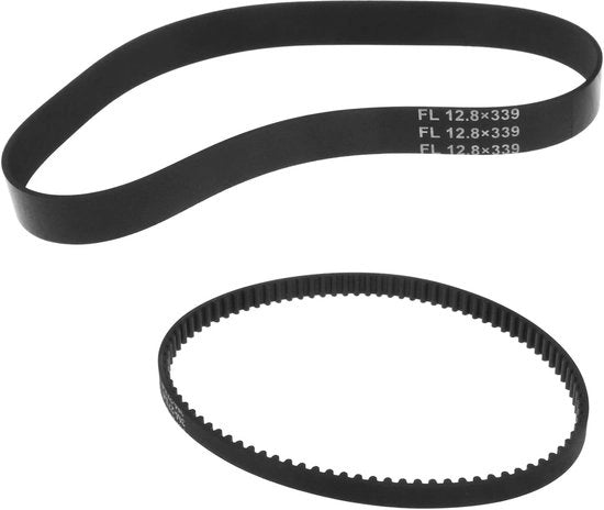 Set di cinghie di trasmissione 2 pezzi - Cinghia di trasmissione sostitutiva 3M-273/FL12.8x339 - Compatibile con Vax Platinum Power Max - Cinghia in gomma - Duratura e flessibilità - Cinghia per aspirapolvere