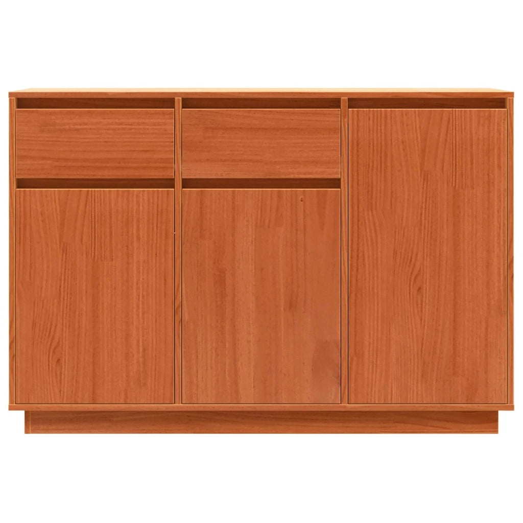 Credenza | Madia | Buffet da pranzo | Armadio da pranzo Marrone cerato 110 x 34 x 75 cm Pino massello