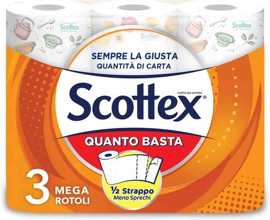 Papier per cucina a metà rotazione, certificato FSC, 3 maxi rotoli