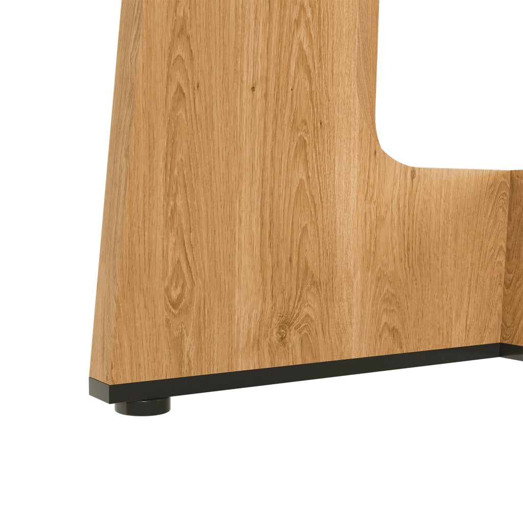 Tavolo da pranzo rotondo per 4-6 persone con piano stabile in MDF effetto rovere, per cucina e sala da pranzo 120 × 76 cm