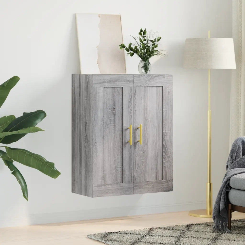 Armadietto a Muro | Mobile a Parete Grigio Sonoma 69,5x34x90 cm Legno Multistrato