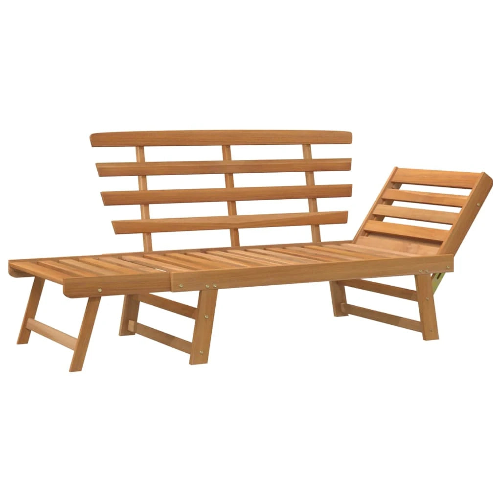 Panca da giardino 2 in 1 mobili da esterno per patio terrazza 190 cm legno massello di acacia 02_0011295