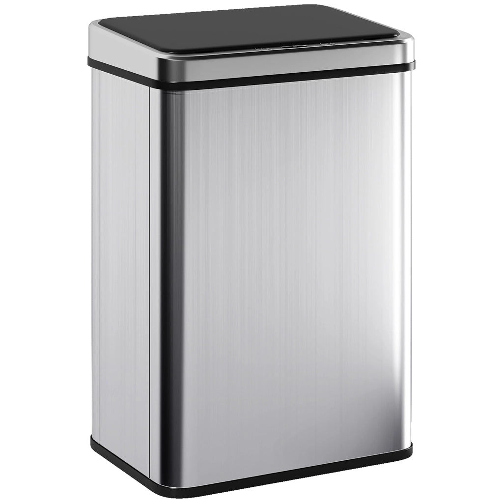 Cestino Automatico 40L in Acciaio Inossidabile ¨C Zephmum ¨C 35,5x26x55 cm Argento