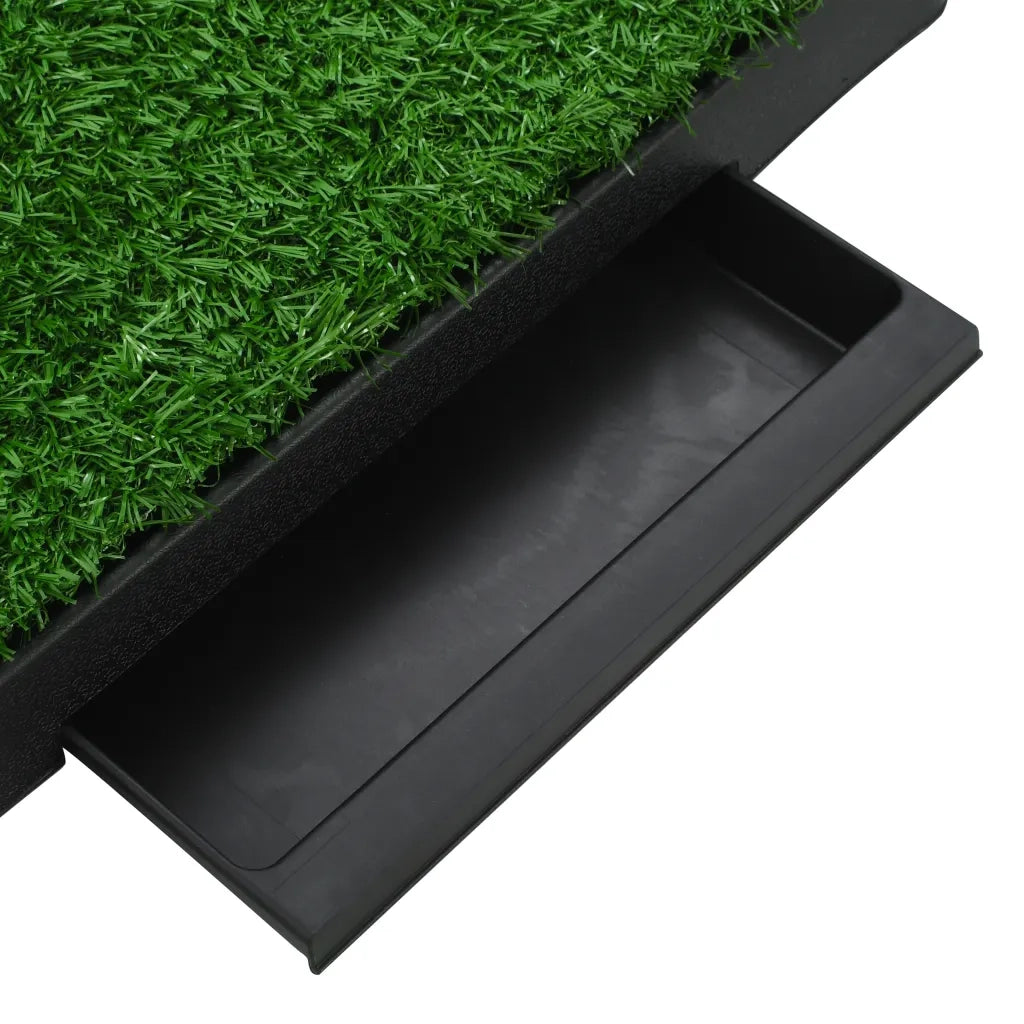 Toilette Animali con Vassoio e Prato Finto Verde 63x50x7cm WC CFW1659877