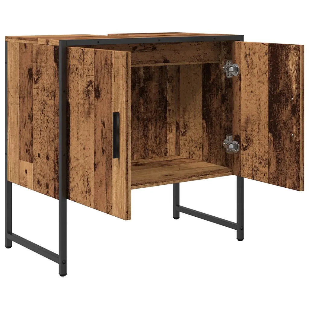 Mobile Lavabo Bagno Legno Antico 60x33x60 cm Legno Multistrato 857702