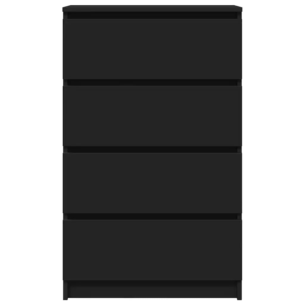 Credenza-Buffet-Armadio da cucina Nera 60x35x98,5 cm in Legno Multistrato