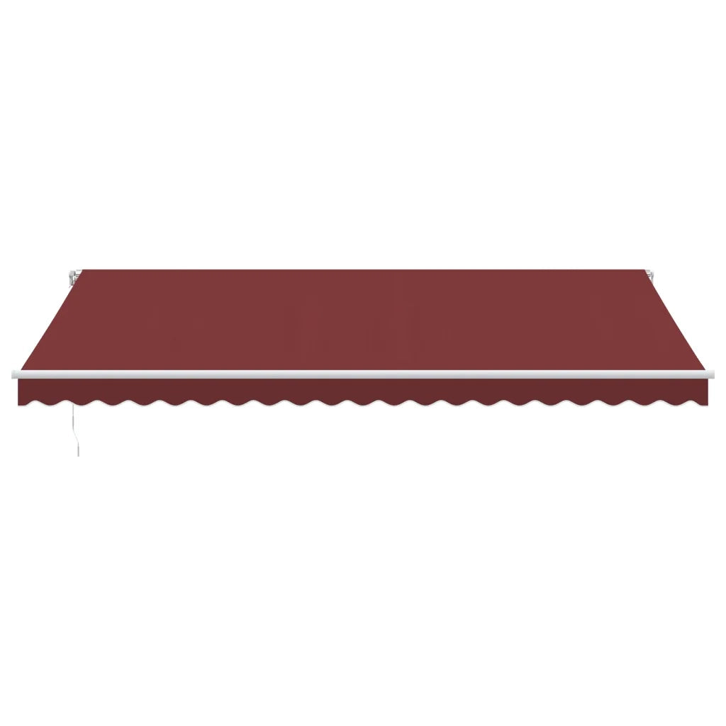 Tenda da Sole Retrattile Manuale con LED Bordò 500x350 cm 3214991