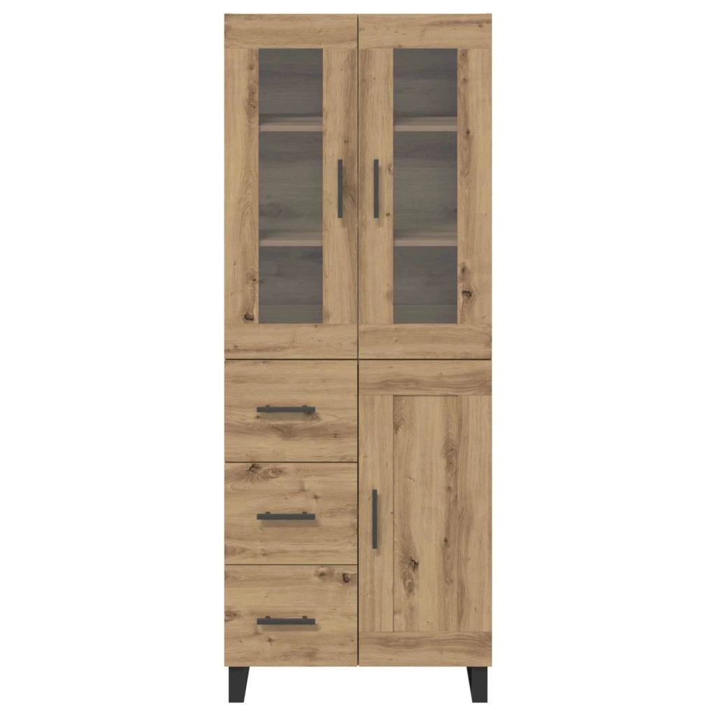 Credenza 2 pcs Rovere artigianale Legno multistrato 3415994