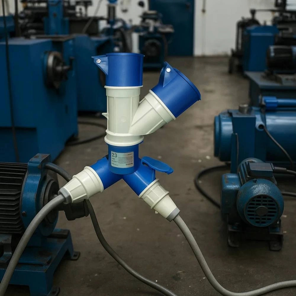 Ecova 20561 moltiplicatore industriale con spina cee 16a e doppia presa 2p+t