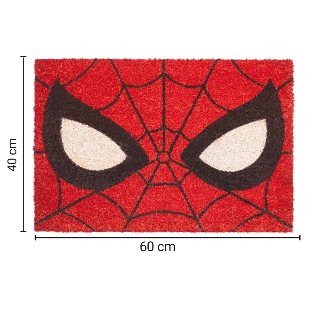 Zerbino Decorativo Antiscivolo 40x60cm Maschera da Supereroe Rosso / Nero Spiderman