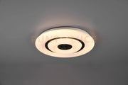 Plafoniera RANA LED diffusore effetto cielo stellato con telecomando D.40cm bordi neri R65081000