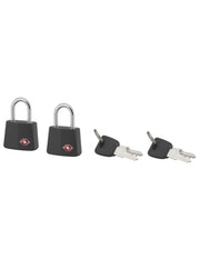 Set di 2 lucchetti TSA 25 mm per bagagli, arco nichelato, 2 chiavi – THIRARD