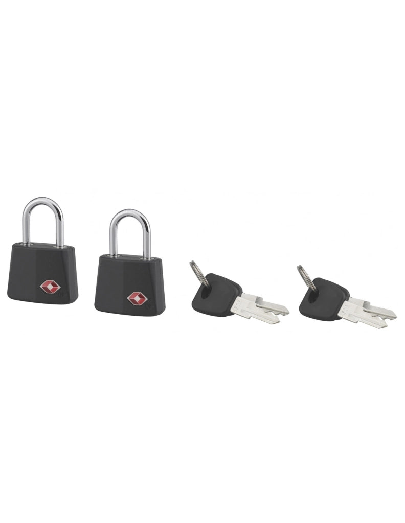 Set di 2 lucchetti TSA 25 mm per bagagli, arco nichelato, 2 chiavi – THIRARD